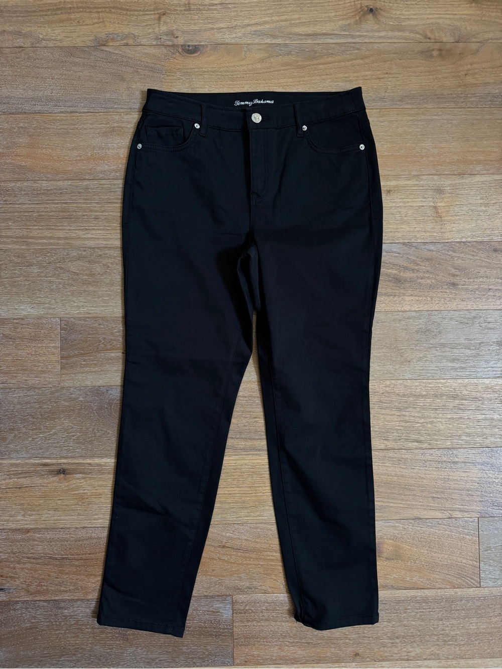 Tommy Bahama Boracay Beach High Rise Ankle Black Pants Size 8 x 28